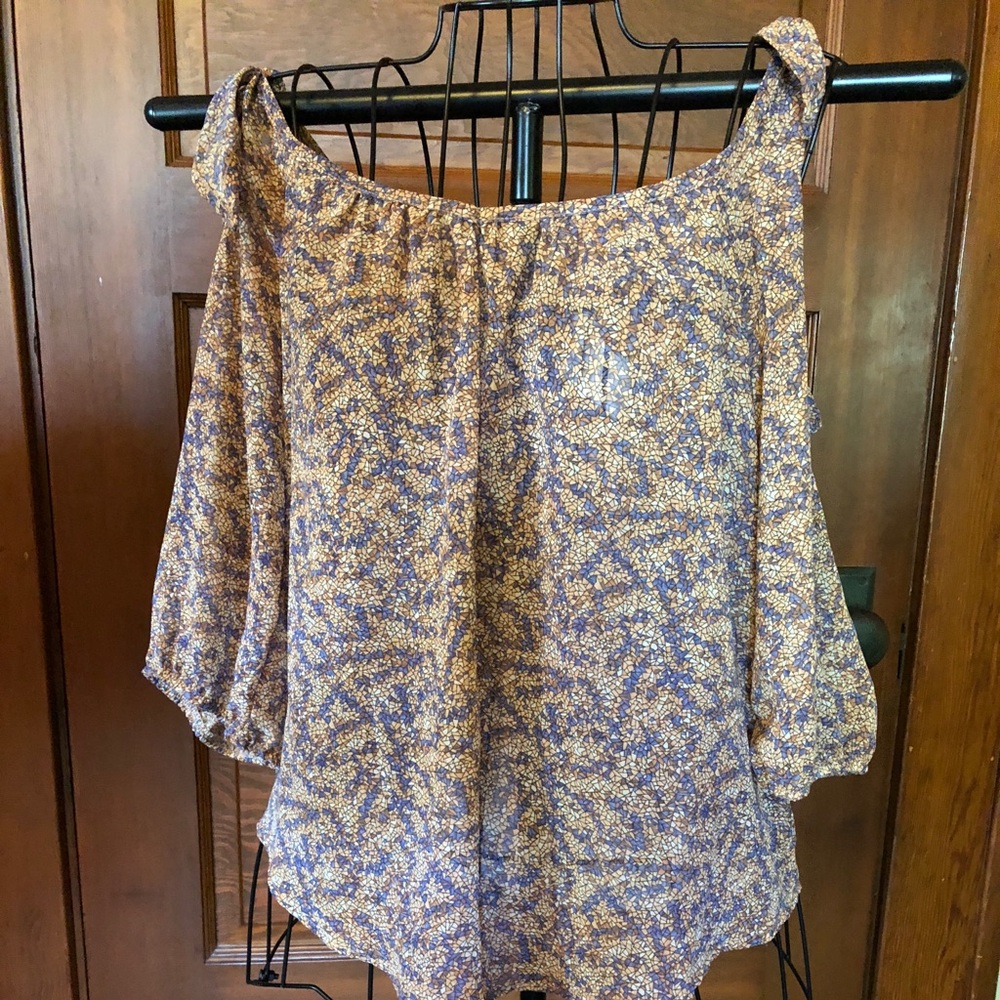 Sheer Cold Shoulder Top